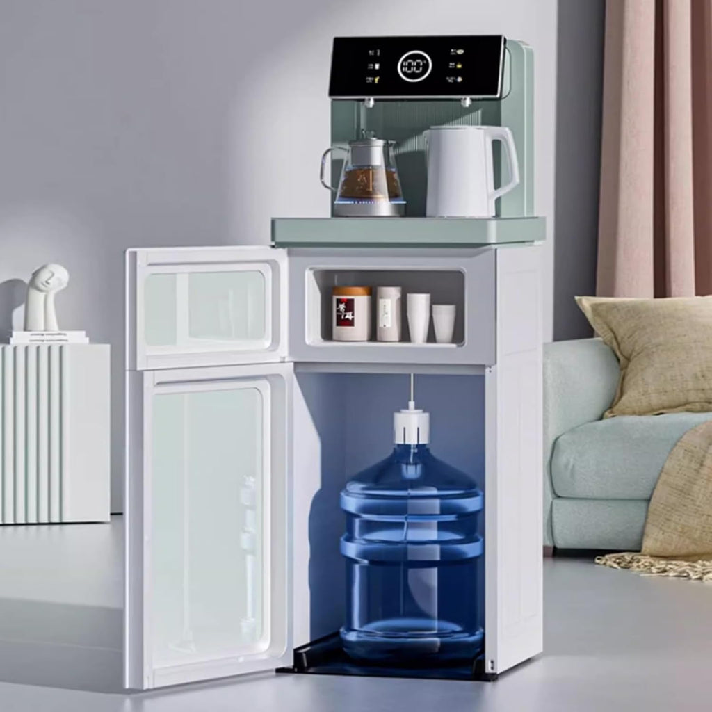 hot Water dispensers Tea Bar Machine Home Intelligent Voice Anti Dry Burn and Anti Overflow Fully Automatic Downward Water Bucket Drinking Machine Instant hot Water Dispenser (Color : B, Size : Warm