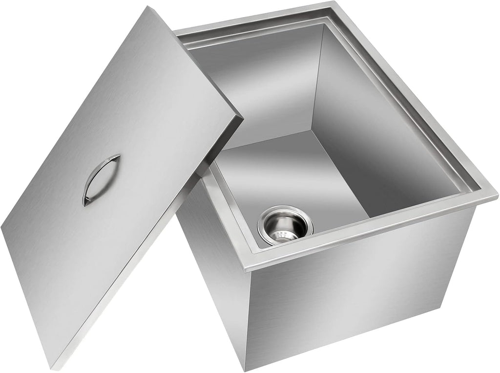 Commercial Stainless Steel Drop-in Ice Bin Chest – Insulated Bar Ice Well for Beverage Service