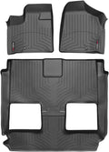 WeatherTech Custom Fit FloorLiners for Dodge Grand Caravan, Grand Caravan, Town & Country Van - Full Set (444211-441414), Black