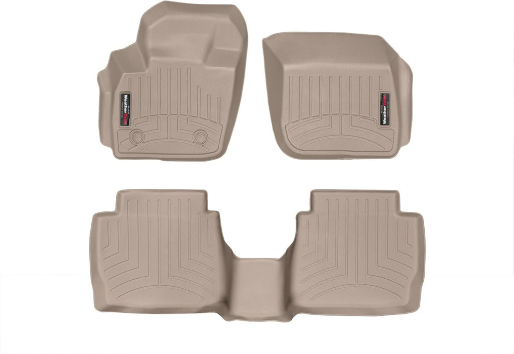 WeatherTech Custom Fit FloorLiners for Ford Fusion, MKZ, 1st & 2nd Row (45483-1-2), Tan