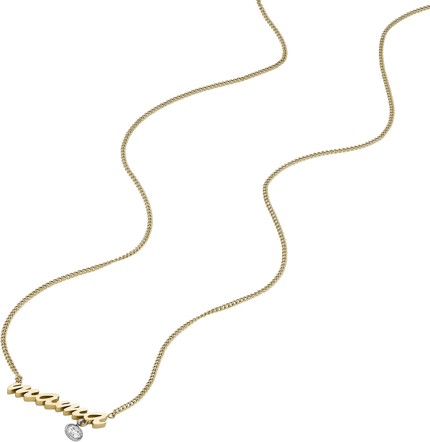 Fossil Women's Gold-Tone Stainless Steel Pendant Chain Necklace for Women