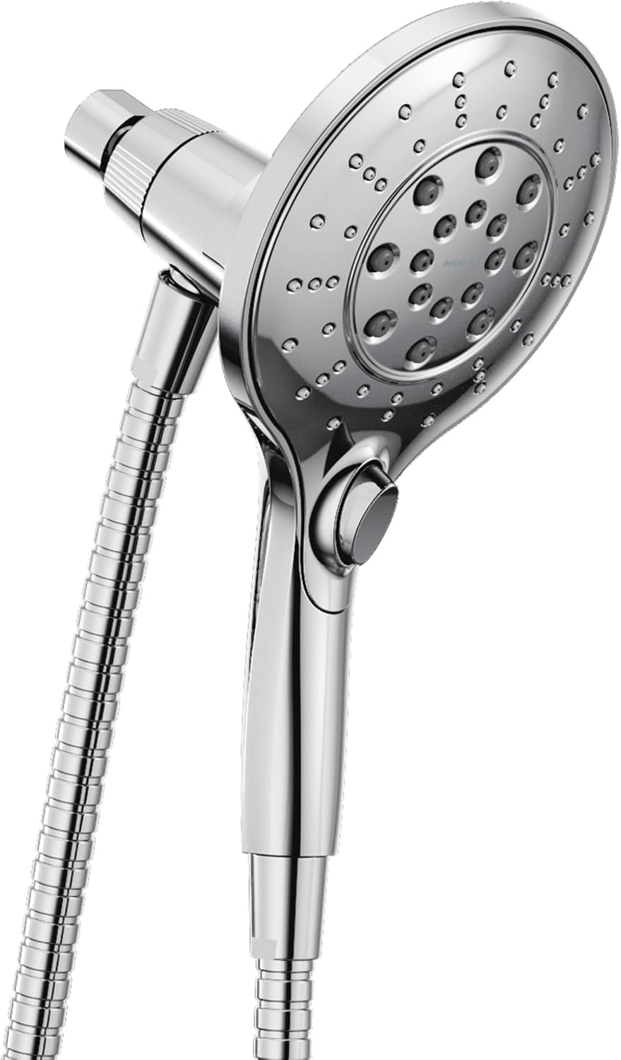 Moen Engage Chrome Magnetix Six-Function 5.5-Inch Handheld Showerhead with Magnetic Docking System, 3662EP