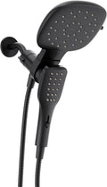 Moen Verso Matte Black Infiniti Dial Square Standard Shower Head With Detachable Hand Shower Combo, 7-Inch Spray Head, 220C4EPBL