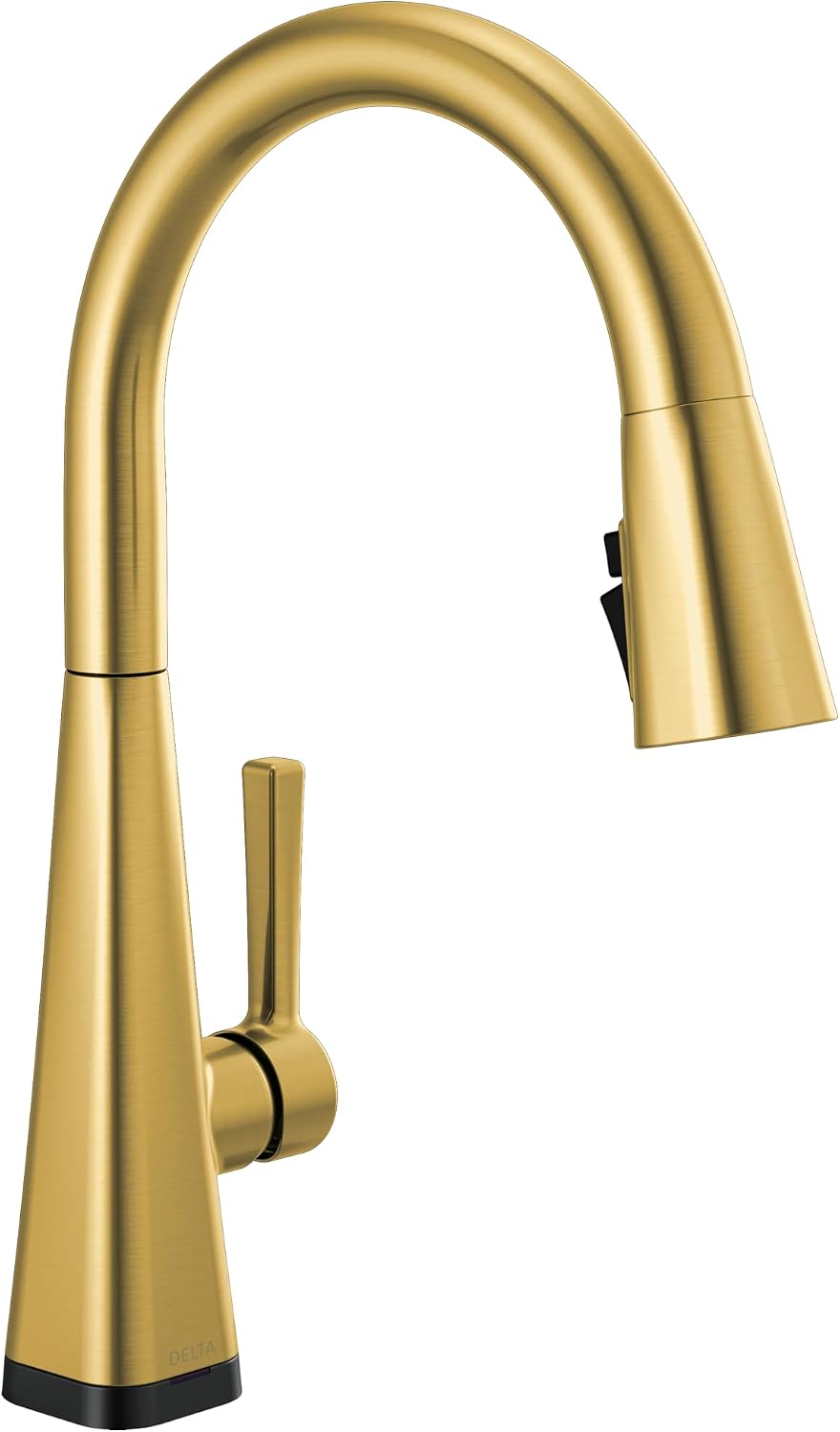 Delta Lenta Touchless Kitchen Faucet with Touch Technology, Brushed Gold Kitchen Sink Faucet with Pull Down Sprayer, Brushed Gold 19802TLZ-GB-DST