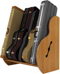 A&S Crafted Products Guitar Case Rack for Electrics & Acoustics - The Studio Deluxe (Regular) | Red Oak | Made in U.S.A.