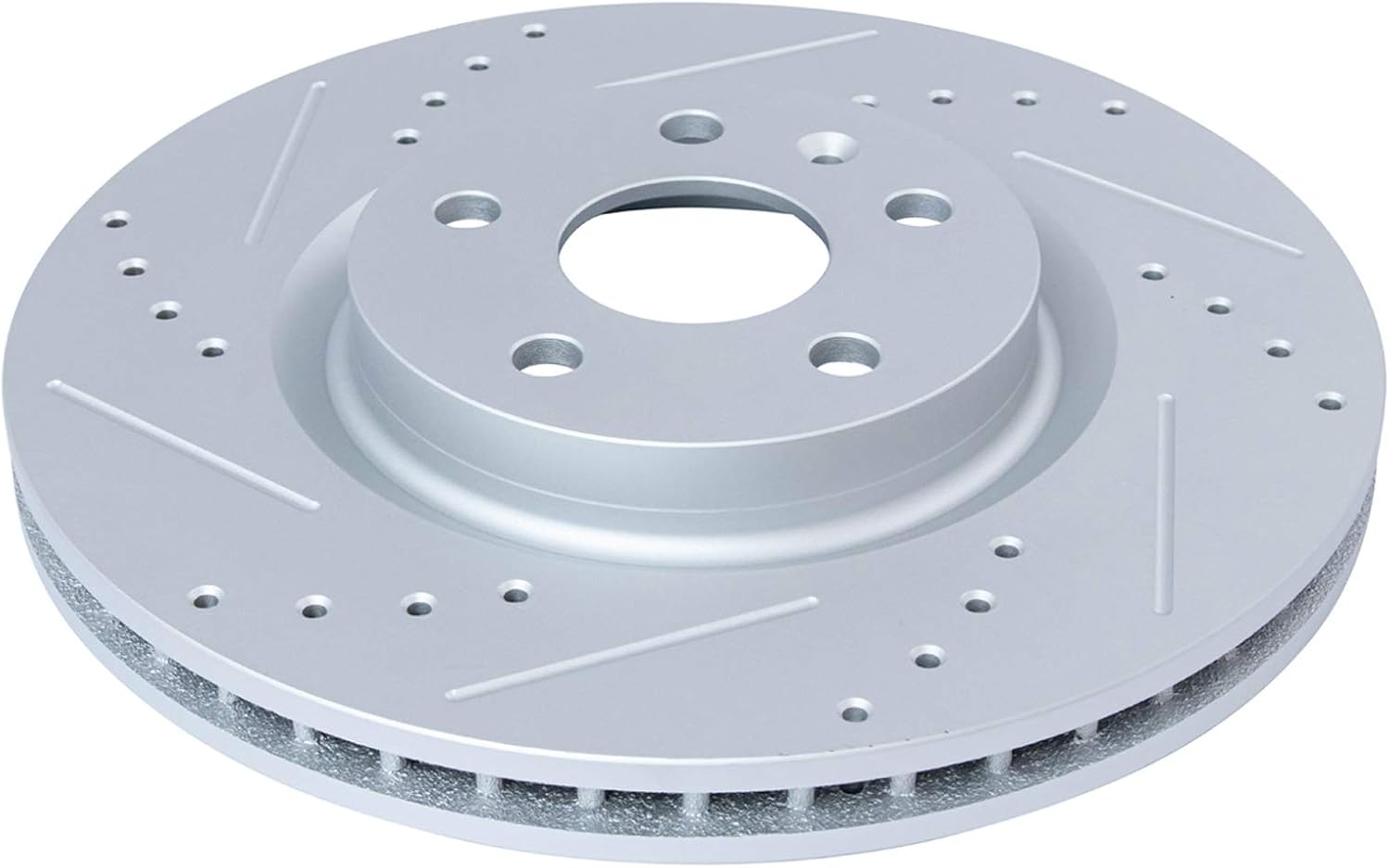 TRQ Performance Front Brake Pad and Rotor Set Ceramic Coated Drilled Slotted Rotors Compatible with 2011-2017 Chevrolet Caprice