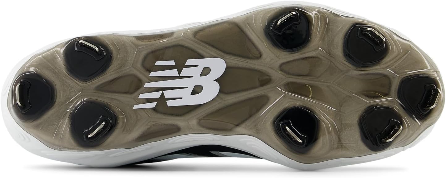 New Balance Men's Fresh Foam X 3000 V7 Baseball Shoe, Black Synthetic/White, 7 W
