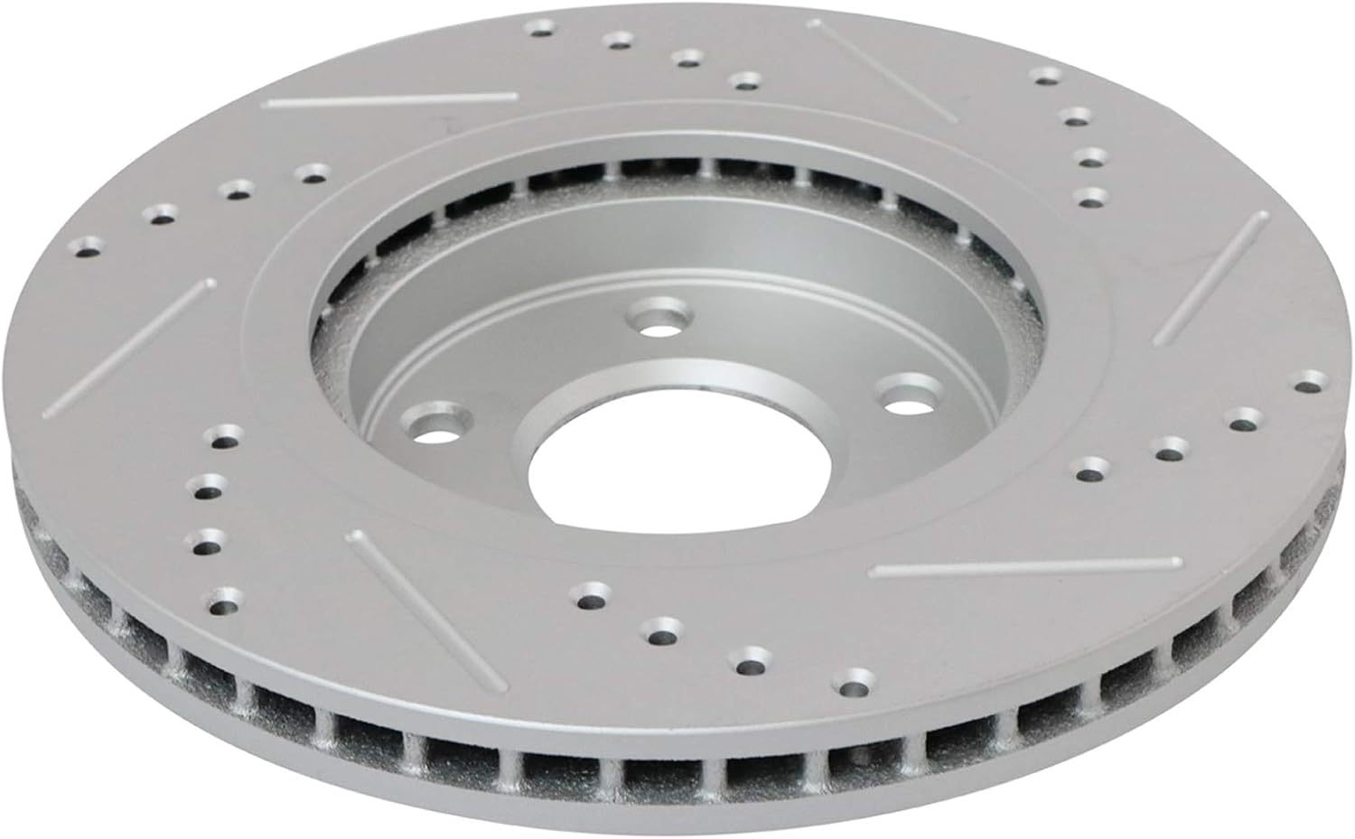 TRQ Performance Front Brake Pad and Rotor Set Ceramic G Coated Drilled Slotted Rotors Compatible with 2007-2012 Nissan Sentra