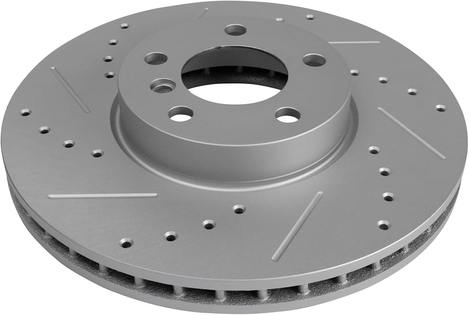 TRQ Performance Front Brake Pad and Rotor Set Ceramic G Coated Drilled Slotted Rotors Compatible with 2007-2018 BMW X5 2011-2019 X6