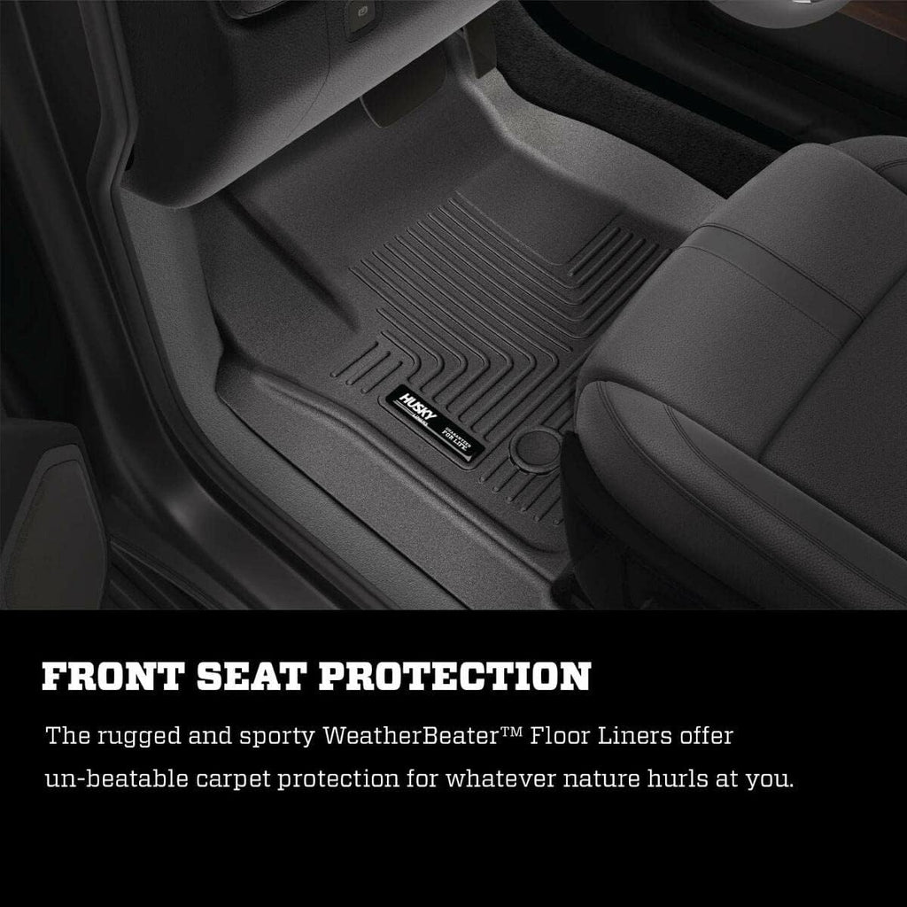 Husky Liners Weatherbeater Floor Mats | Fits 2019-2026 Nissan Altima | Front & 2nd Row, 3-pc Black - 99381