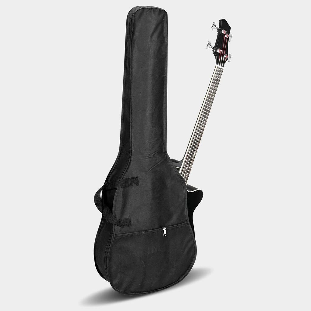 Full Size Acoustic Electric Bass Guitar 4 String Bass Guitar Kit with 4-Band EQ, Special Cutaway Design, Portable Travel Bag, Adjustable Strap, Premium Cable, Picks and Wrench