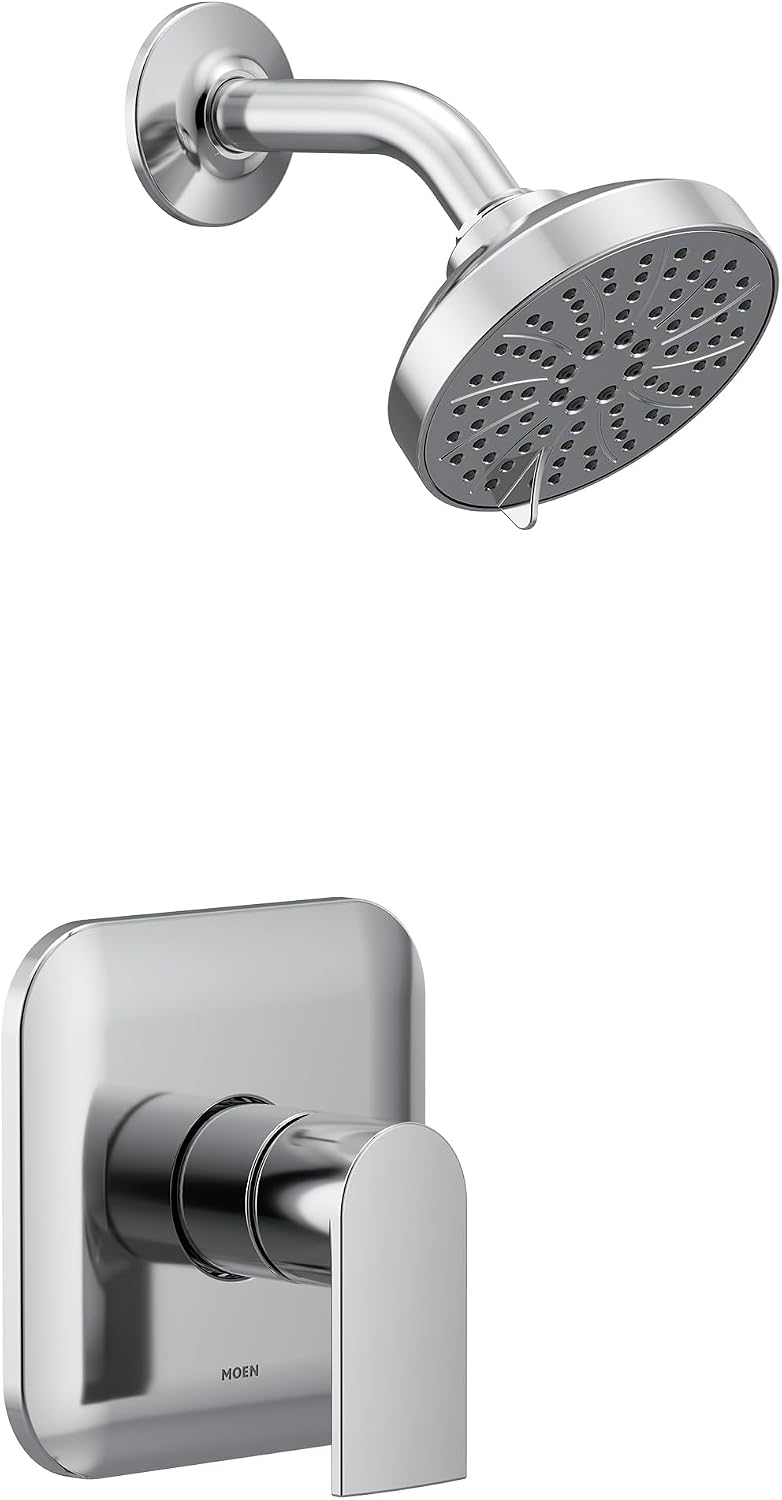 Moen Genta LX M-CORE 2-Series Shower Trim Kit with Showerhead and Lever Handle, Valve Required, Chrome, UT2472EP