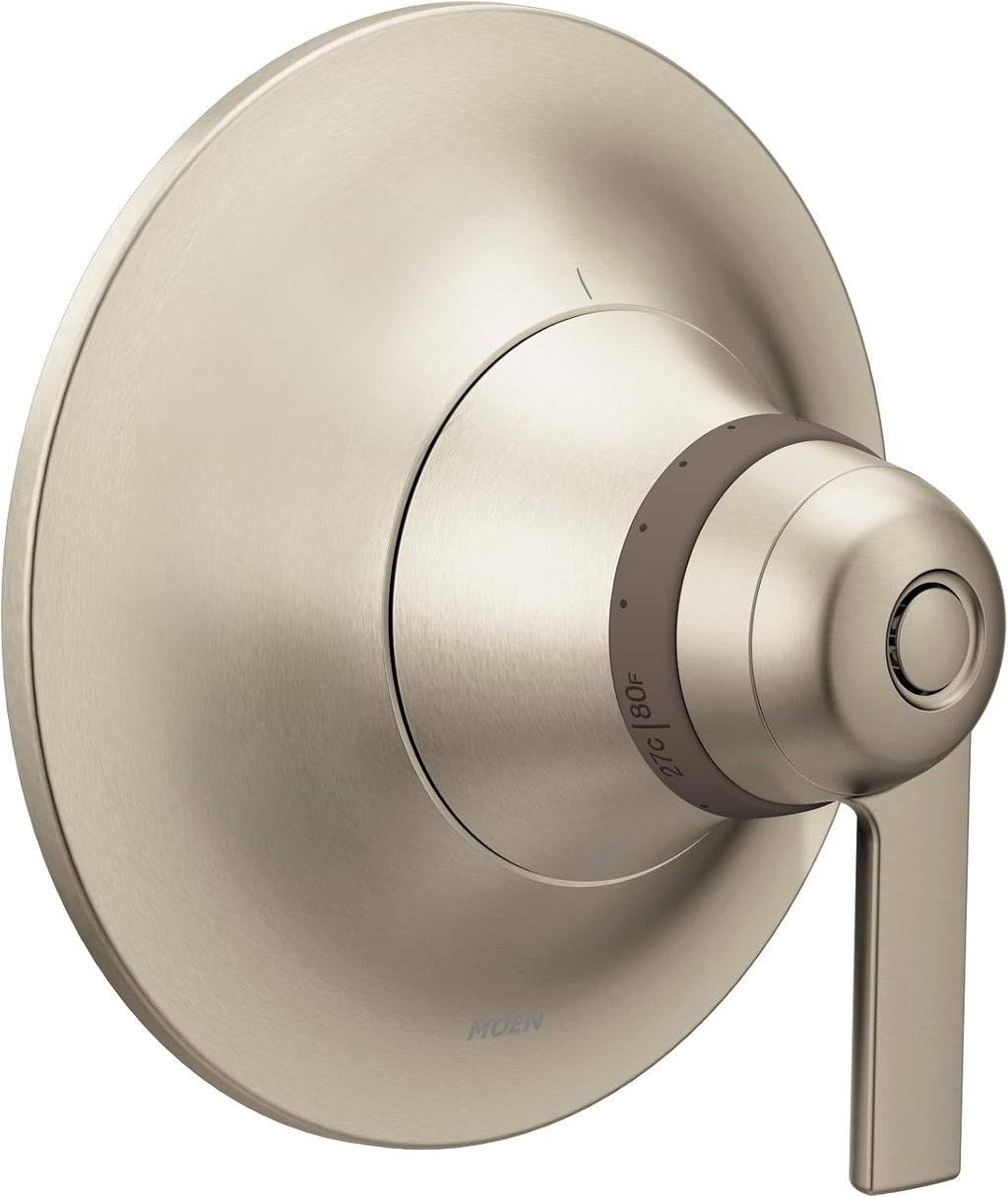 Moen Doux Brushed Nickel ExactTemp Thermostatic Valve Shower Trim Kit, Valve Required, TS3101BN