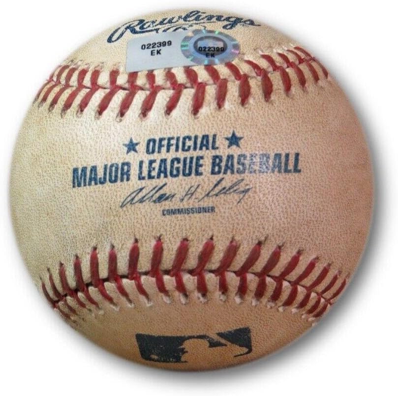 Yasiel Puig Game Used Baseball 9/19/2013 - Foul Ball vs. Miley Dodgers EK022399 - MLB Game Used Baseballs