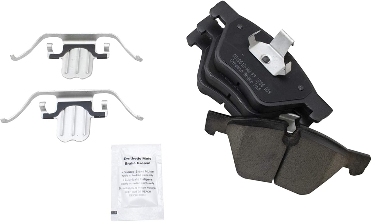 TRQ Performance Front Brake Pad and Rotor Set Ceramic Coated Drilled Slotted Compatible with 2008-2013 BMW 128i 2006 325i 325xi 2007 328i 328xi