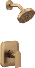 Moen Genta LX M-CORE 2-Series Shower Trim Kit with Showerhead and Lever Handle, Valve Required, Bronzed Gold, UT2472EPBZG