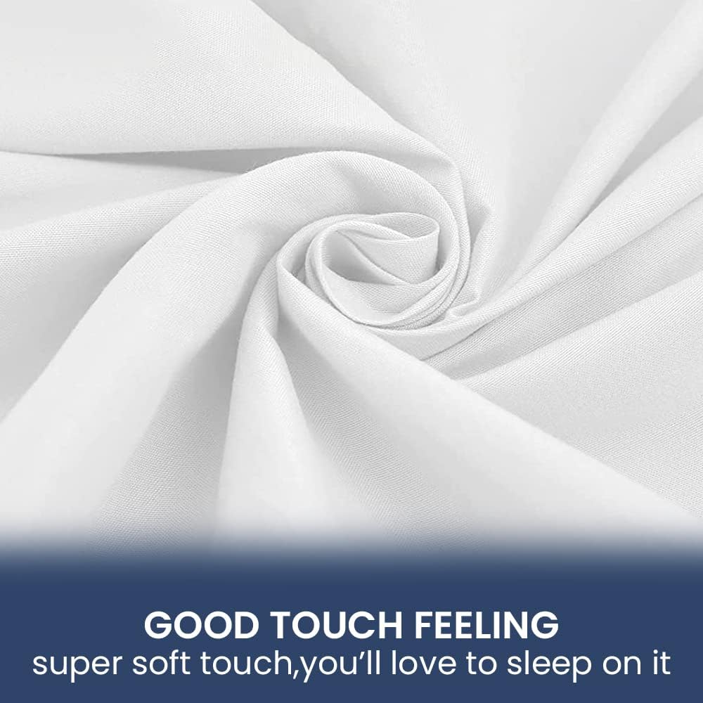 Belem Bulk Pillow Cases(72 Pack) -Standard Size Zippered Pillow Protectors(21x27) -Polycotton White Pillow Cases Bulk -300 TC- Bedding Essentials -Ideal for Hotels, Hospitals, Vacation Rentals