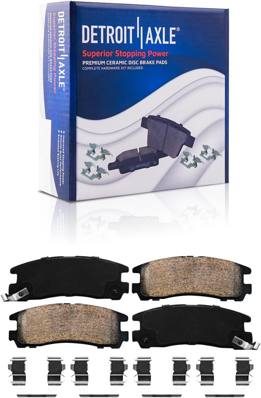 Detroit Axle - 8pc Brake Kit for 2006-2012 Mitsubishi Eclipse 2004-2007 Galant Disc Brake Rotors Ceramic Brakes Pads Front and Rear Replacement : 11.57 inch Front Rotor