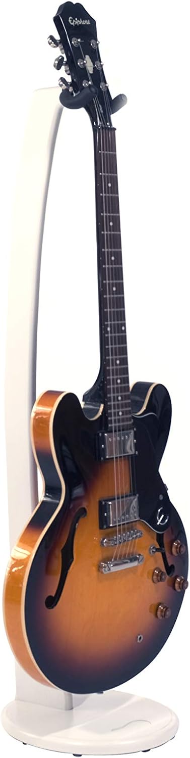Ruach GS-1 Wooden Acoustic Guitar Stand Hanger for Acoustic and Electric Guitar - White