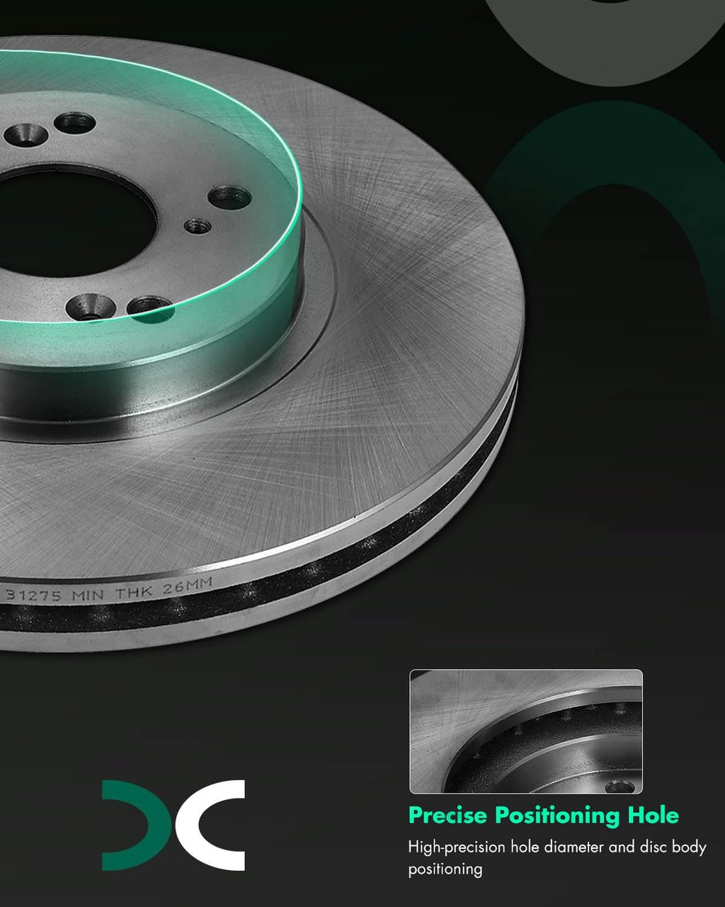 SCITOO Front 11.81' Brake Pads and Rotors Kits Fit For Acura CL 2001-2003,For TL 1999-2008,For TSX 2004-2010,For Accord 2003-2011