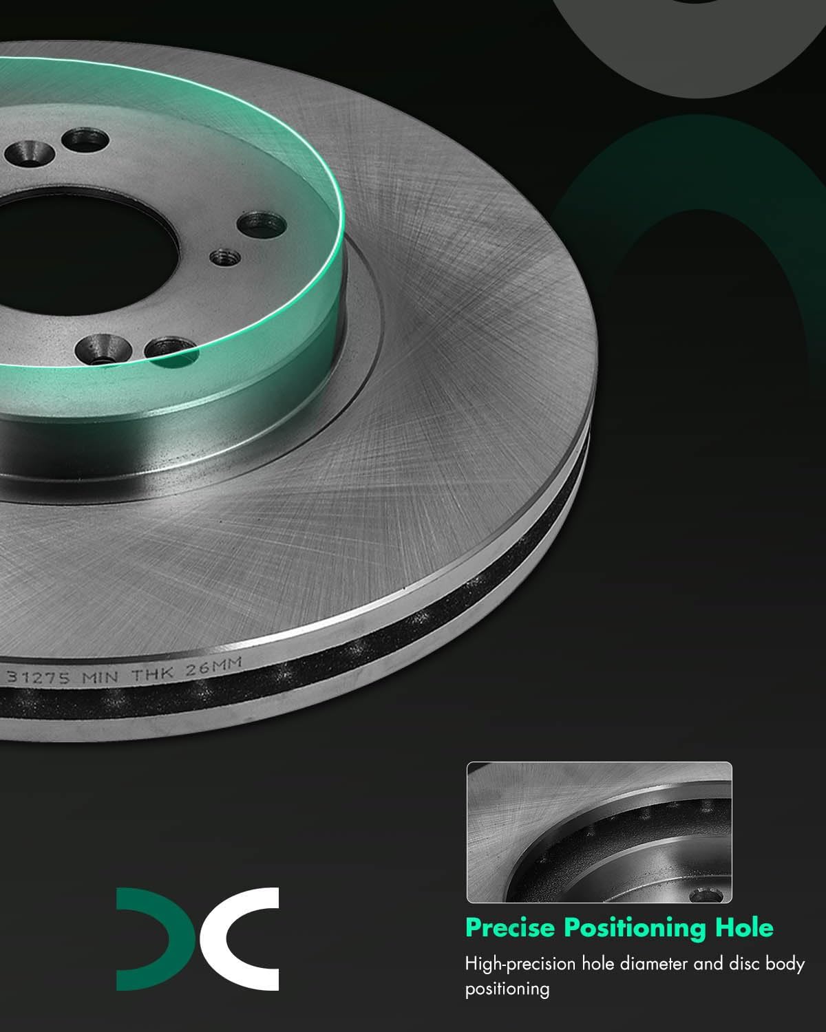 SCITOO Front 11.81' Brake Pads and Rotors Kits Fit For Acura CL 2001-2003,For TL 1999-2008,For TSX 2004-2010,For Accord 2003-2011