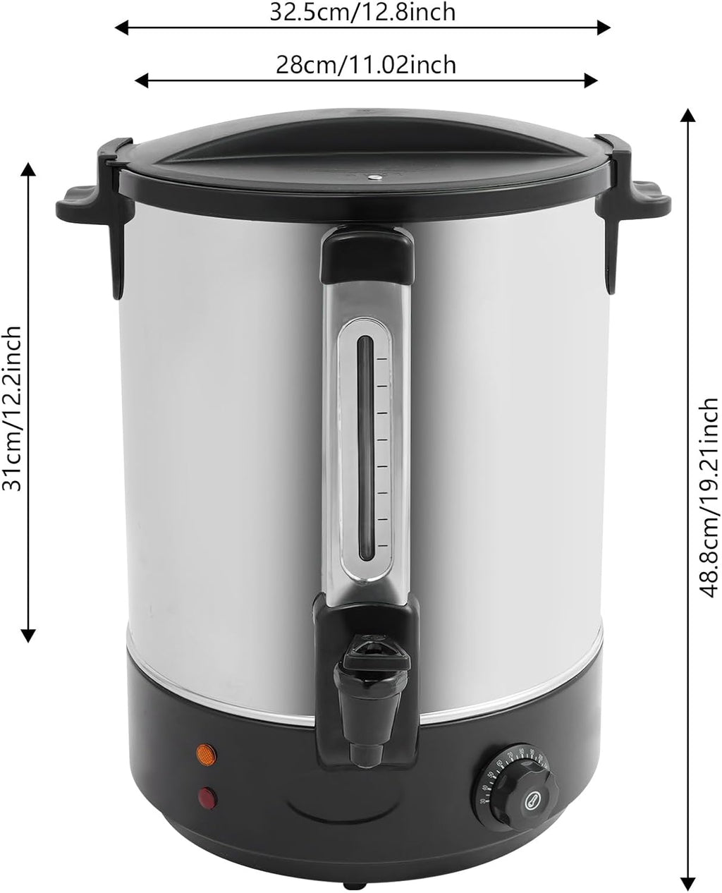 19L Hot Water Dispenser, Electric Heat Preservation Bucket, Commercial Hot Water Dispenser for Outdoor Picnics, Travels, Cafes, Buffets & Hotels, Restaurants (Black)