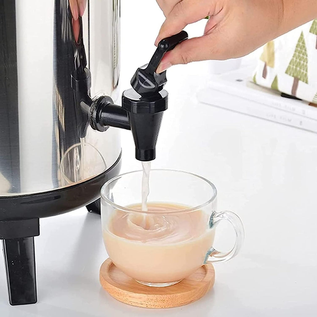 Hot Water Dispenser With Faucet, Stainless Steel, 6L/8L/10L/12L, Commercial Large Coffee Urn Insulated Barrel, Insulated For 10-12 Hours (Color : Black, Size : 12L)