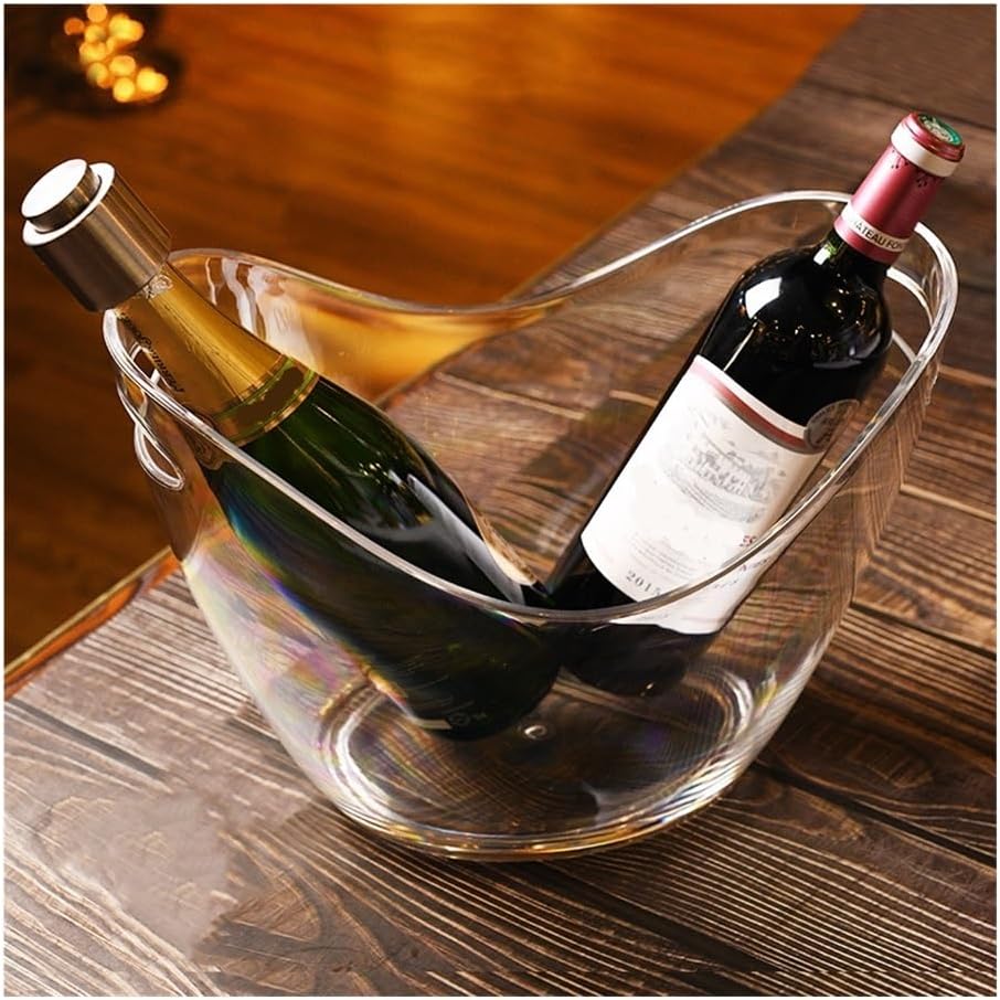 Ice Bucket, Wine Champagne Ice Bucket for Bar & Home Ice Buckets For Parties(Black)