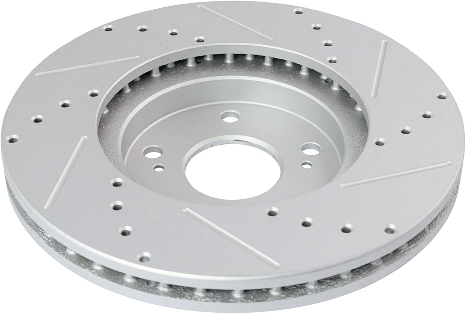 TRQ Performance Front Brake Pad and Rotor Set Ceramic Coated Drilled Slotted Rotors Calipers Compatible with 2006-2006 Acura MDX