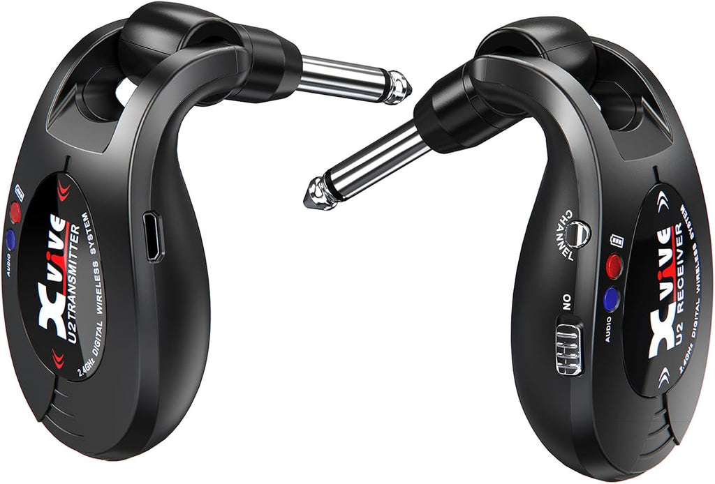 Xvive U2 Wireless Guitar System Rechargeable 2.4GHz Guitar Wireless Transmitter and Receiver for Electric Guitar Bass
