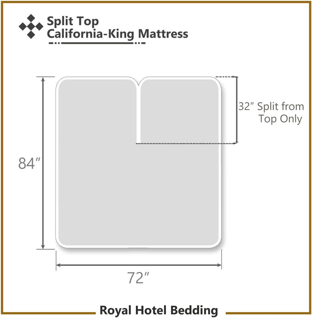 Royal Hotel Bedding Abripedic Crispy Percale Sheets, 300-Thread-Count, 4PC Solid Sheet Set, 100% Cotton, Up to 18 Inch Deep Pocket, Top Split California-King, Aqua-Sky
