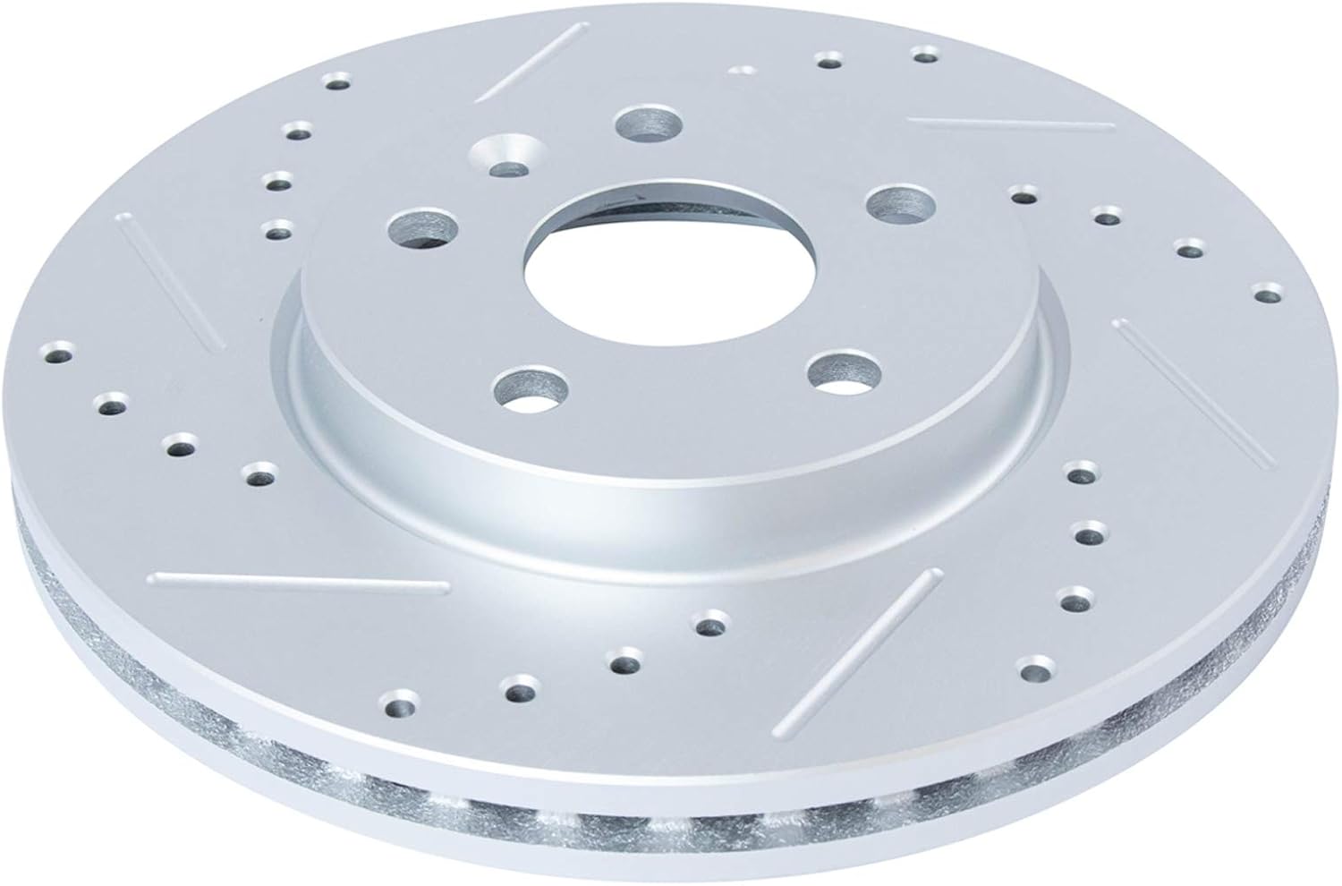 TRQ Performance Front Brake Pad and Rotor Set Ceramic Coated Drilled Slotted Vented Rotors Compatible with 2011-2015 Chevrolet Cruze 2016 Cruze Limited 2012-2017 Sonic