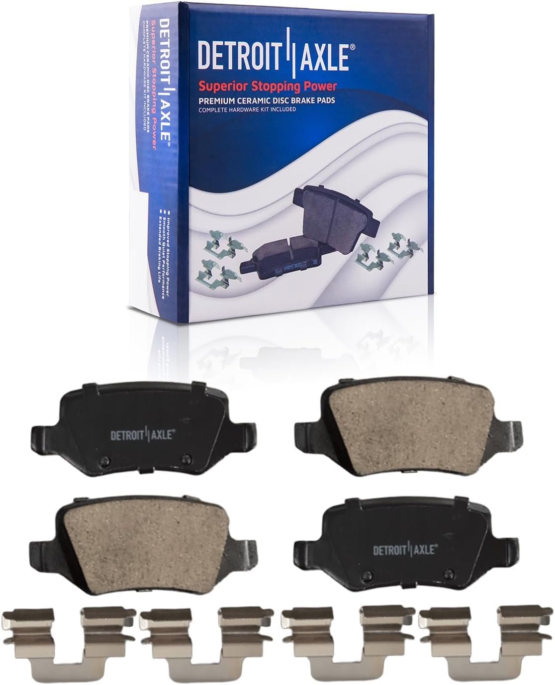 Detroit Axle - Brake Kit for 2006-2009 Mercedes-Benz B200, Drilled and Slotted Disc Brakes Rotors 2007 2008 Ceramic Brake Pads with Hardware Replacement : 11.34' inch Front and 10.16' inch Rear