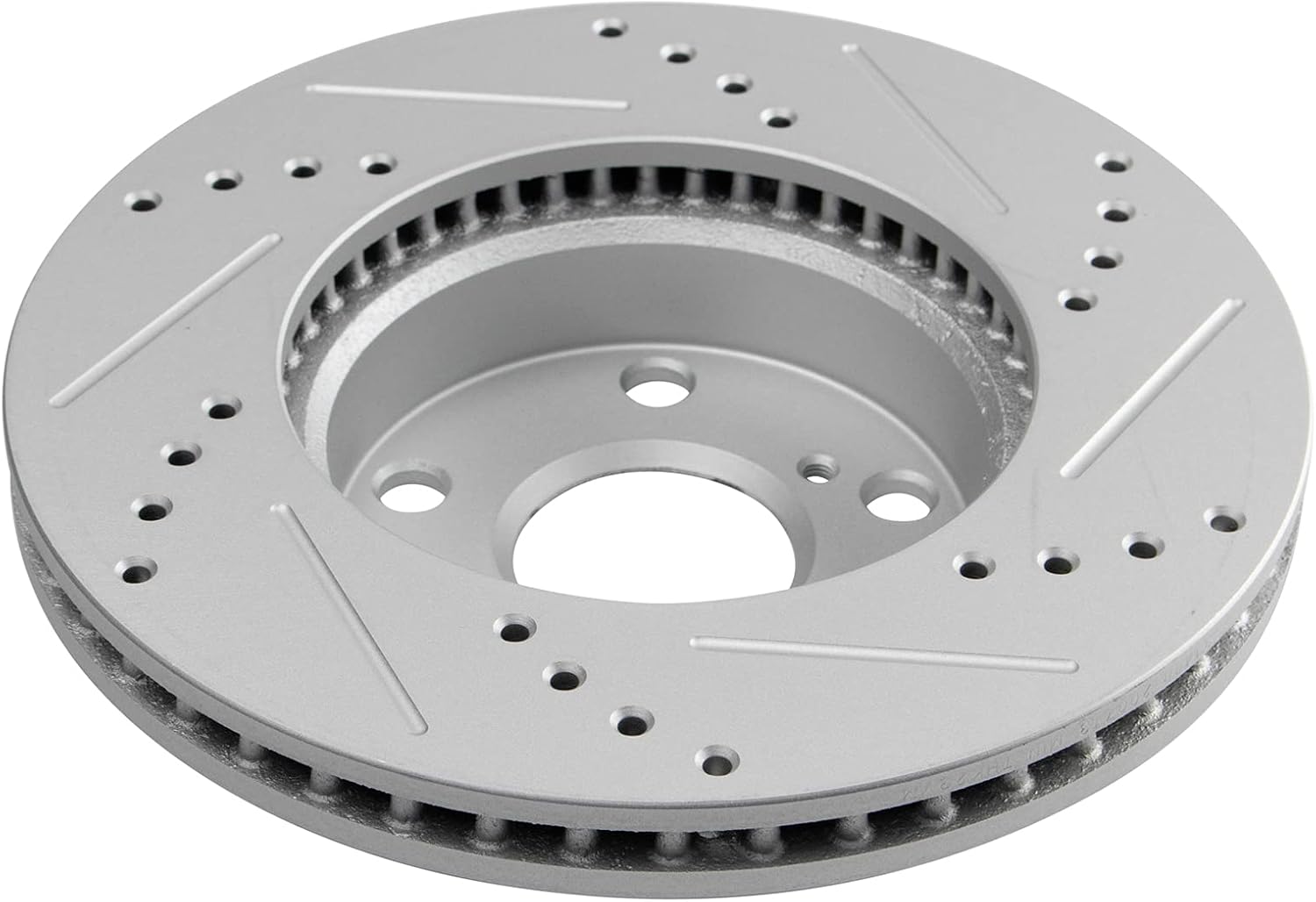 TRQ Performance Front Brake Pad and Rotor Set Ceramic Vented Coated Drilled Slotted Rotors Calipers Compatible with 2005-2015 Toyota Tacoma