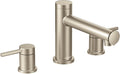 Moen T393BN Align 2-Handle Deck Mount Modern Roman Tub Faucet Trim Kit, Valve Required, Brushed Nickel