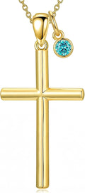 18K Gold Cross Pendant for Women Gold Cross Necklace 18K Gold Jewelry Religious Gift