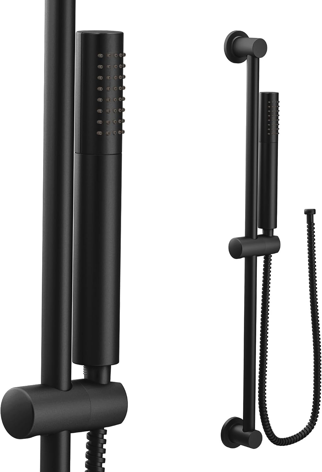 Moen Modern Matte Black Eco-Performance Handshower Handheld Shower with 30-Inch Slide Bar and 69-Inch Metal Hose, 3887EPBL