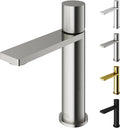 VIGO Halsey Single-Handle Single-Hole Mount Bathroom Sink Faucet, 8-Inch, Brushed Nickel, Modern Design, Solid Brass, 1.2 GPM WaterSense & Ceramic Disc Valve, Corrosion-Resistant