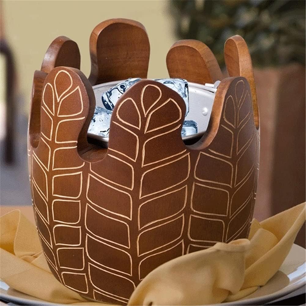 ice bucket, Handmade Double Thermal Insulation Ice Bucket Metal Double Thermal Insulation Ice Bucket Set Home Kitchen