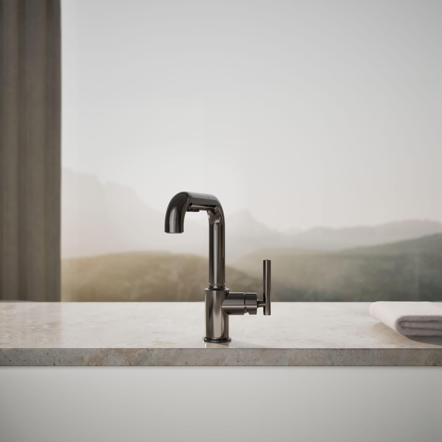 Purist Pull-Out Kitchen Sink Faucet With Three-Function Sprayhead