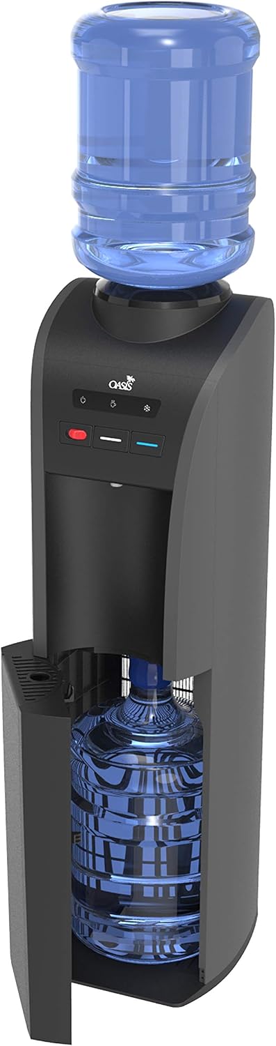 Oasis BPO1SHS BLK w/WTG Atlantis Hot 'N Cold Bottled Water Cooler with WaterGuard System, Black