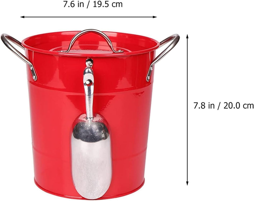 Ice Bucket with Lid and Ice Tongs,3.5L Metal Double Wal Ice Bucket Set,Home Kitchen Gifts with Lid,Modern Ice Buckets for Parties,Ice Bucket