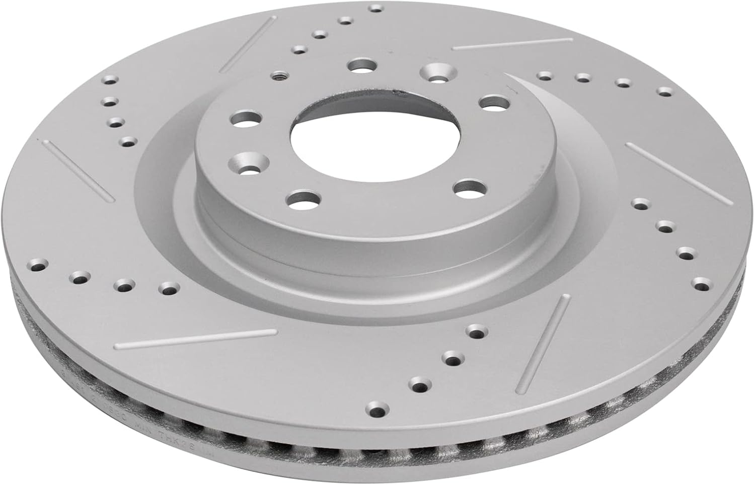 TRQ Performance Front Brake Pad and Rotor Set Ceramic Coated Drilled Slotted Rotors Compatible with 2007-2015 Mazda CX-9