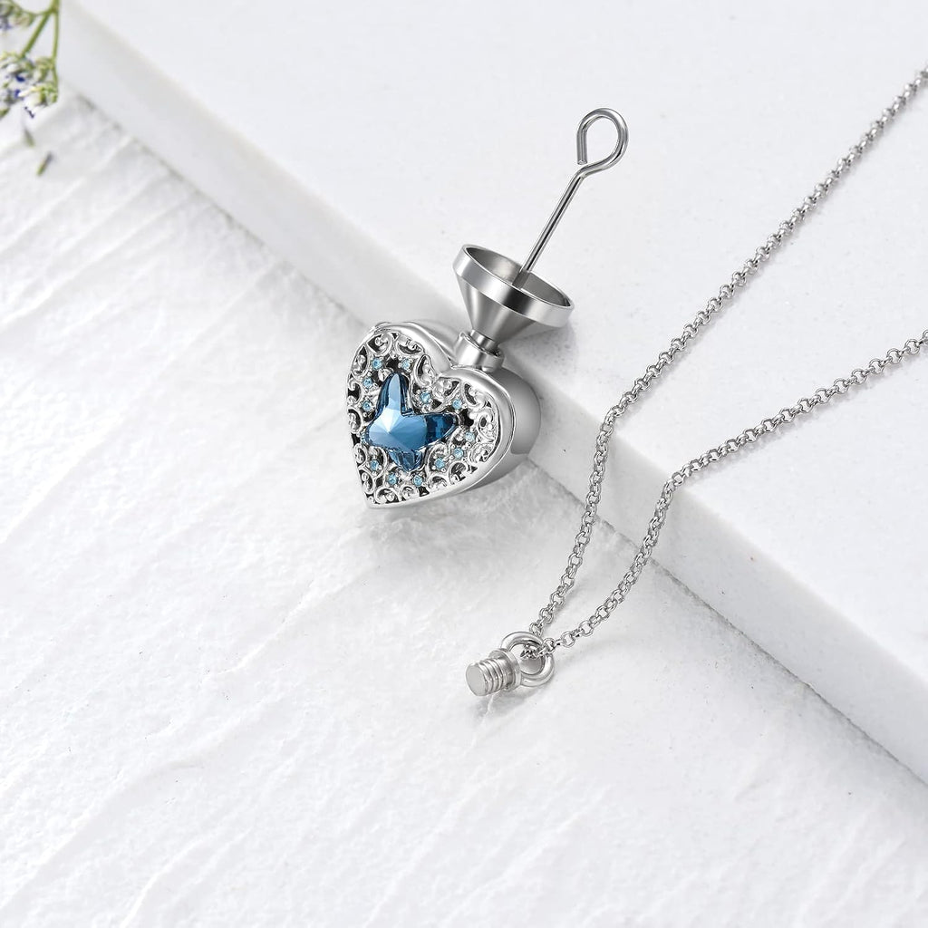 Dorunmo Personalized Heart Urn Locket Necklace for Ashes and Pictures 925 Sterling Silver Customized Locket Memorial Keepsake Cremation Jewelry for Ashes for Women Men Keep Someone Near to You