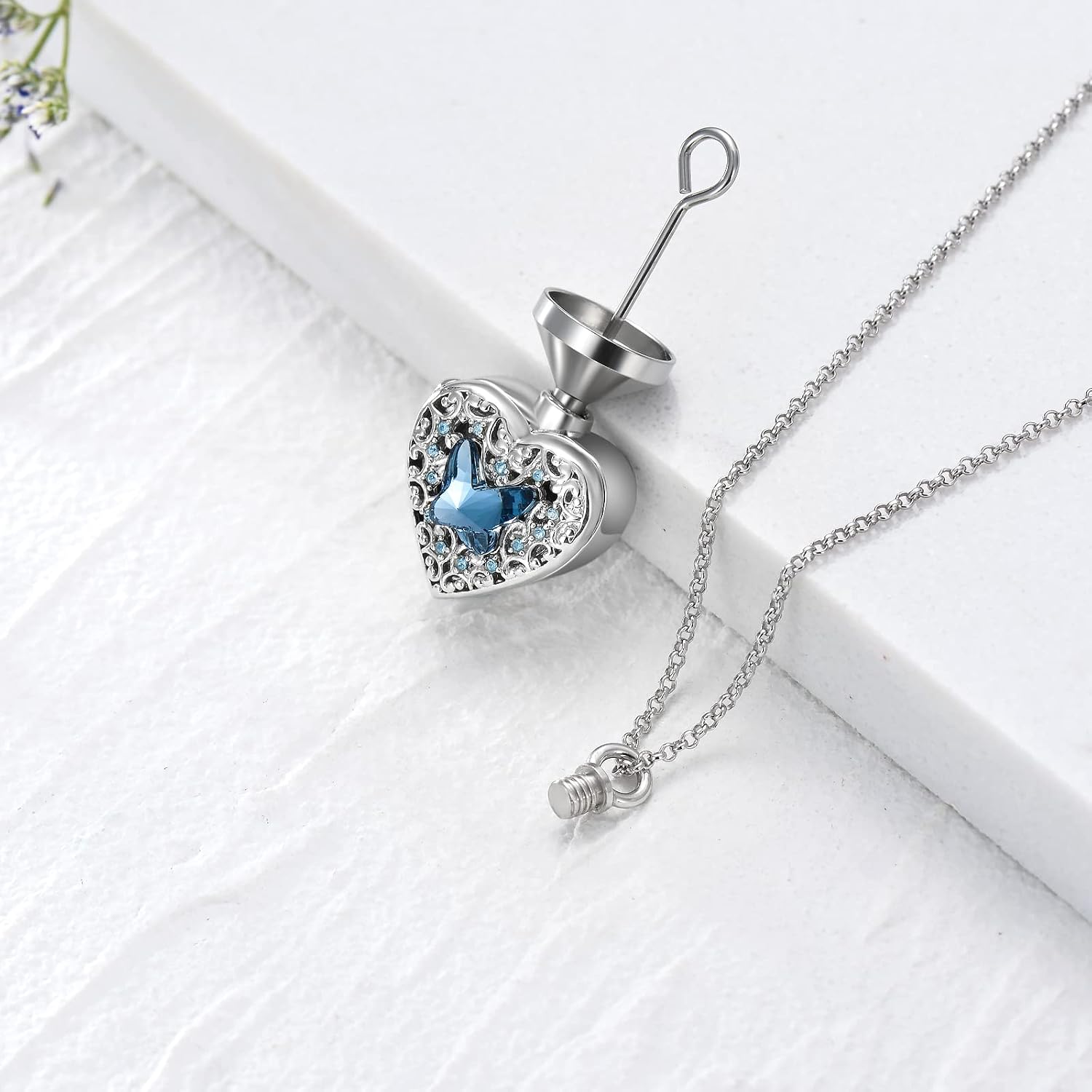 Dorunmo Personalized Heart Urn Locket Necklace for Ashes and Pictures 925 Sterling Silver Customized Locket Memorial Keepsake Cremation Jewelry for Ashes for Women Men Keep Someone Near to You