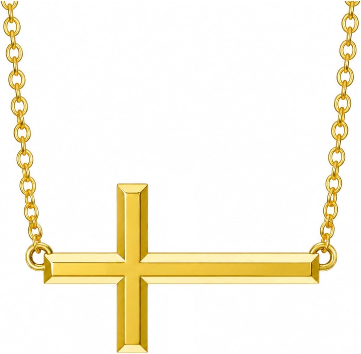 18K Gold Cross Pendant for Women Gold Cross Necklace 18K Gold Jewelry Religious Gift