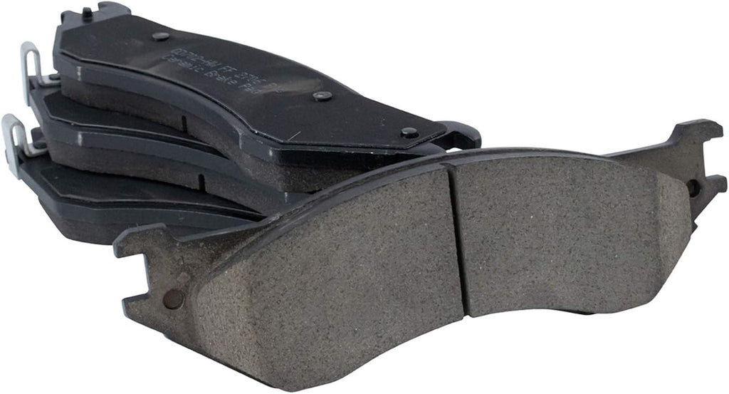 TRQ Performance Front Brake Pad and Rotor Set Ceramic Coated Drilled Slotted Vented Rotors Compatible with 1997-2002 Ford Expedition 1998-2002 Lincoln Navigator