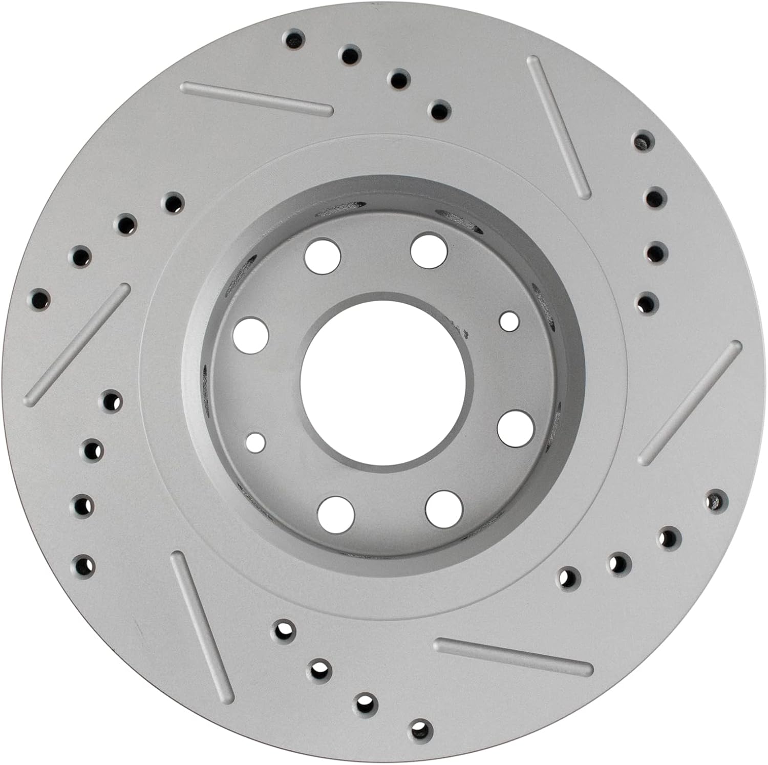 TRQ Performance Front Ceramic Brake Pad and Rotor Set Coated Drilled Slotted Compatible with 2004-2011 Chevrolet Aveo 2007-2011 Chevrolet Aveo5 2013-2015 Spark 2009 Pontiac G3