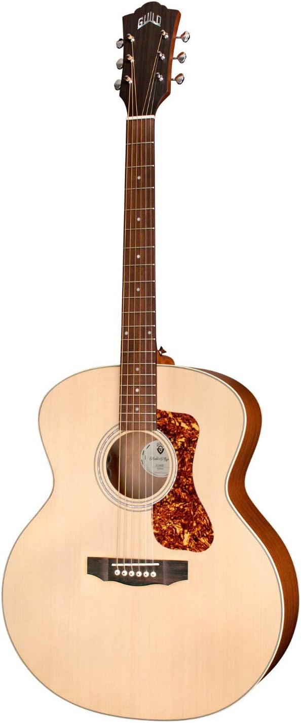 Guild F 240E Jumbo Acoustic Elec Guitar Natural