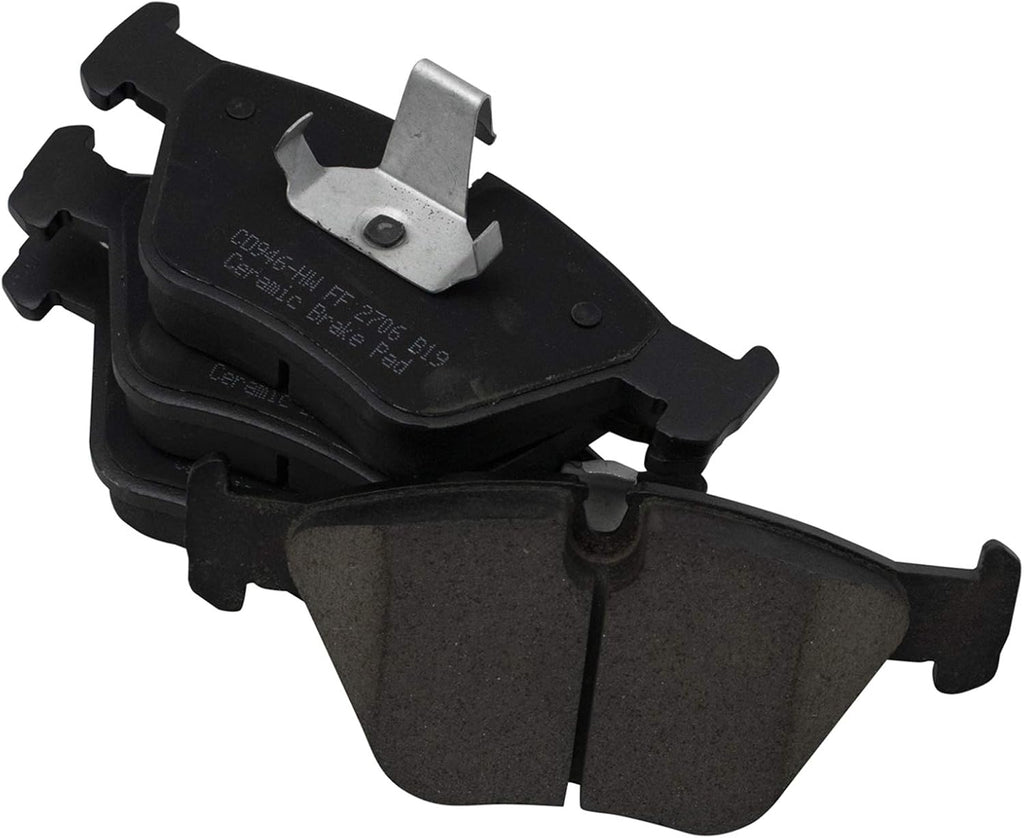 TRQ Performance Front Brake Pad and Rotor Set Ceramic Coated Drilled Slotted Vented Rotors Compatible with 2001-2006 BMW 330Ci 2001-2005 330i 330xi 2006-2008 Z4